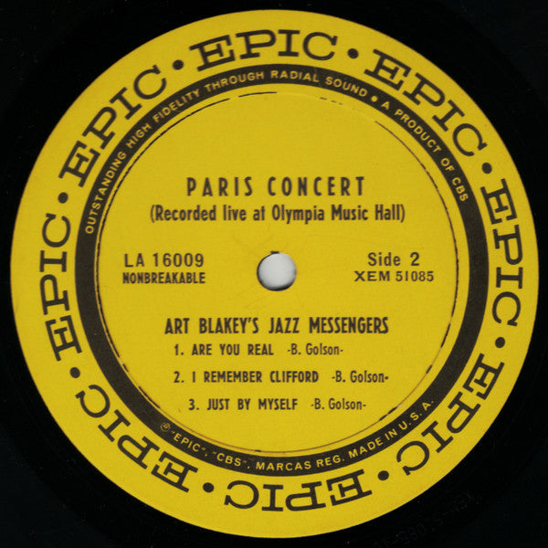 Art Blakey & The Jazz Messengers : Paris Concert (LP, Album, Mono)