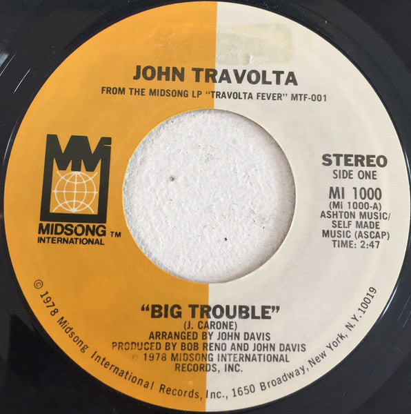 John Travolta : Big Trouble (7", Single)