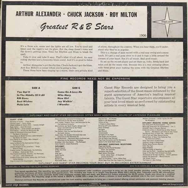 Various : Greatest Rhythm & Blues Stars (LP)