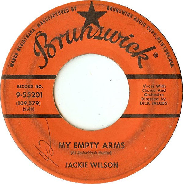 Jackie Wilson : My Empty Arms  (7", Pin)