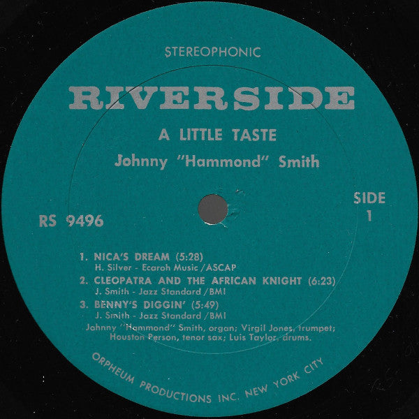 Johnny Hammond : A Little Taste (LP, Album, RP)