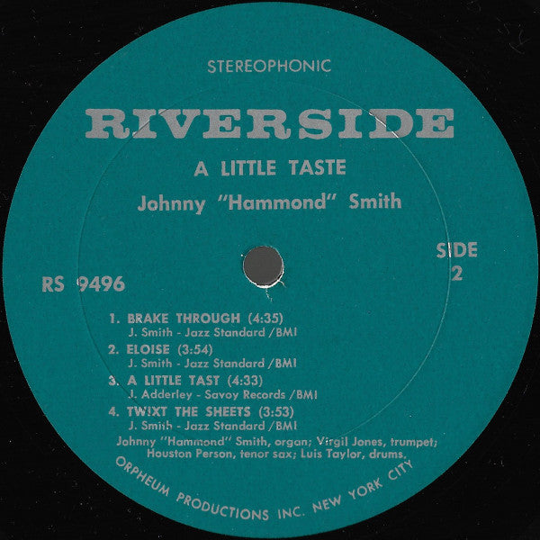 Johnny Hammond : A Little Taste (LP, Album, RP)