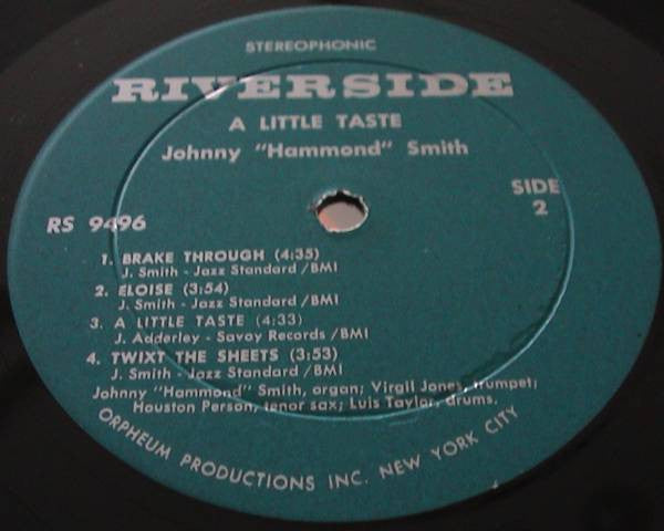 Johnny Hammond : A Little Taste (LP, Album, RP)