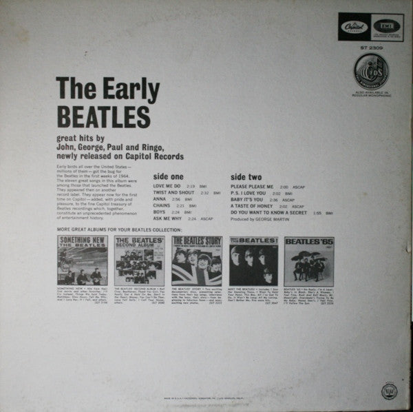 The Beatles : The Early Beatles (LP, Comp, RE, Jac)