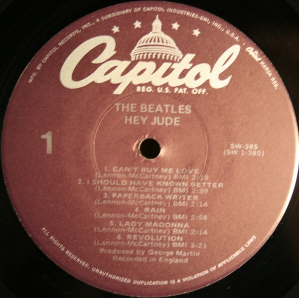 The Beatles : Hey Jude (LP, Comp, RE, Pur)