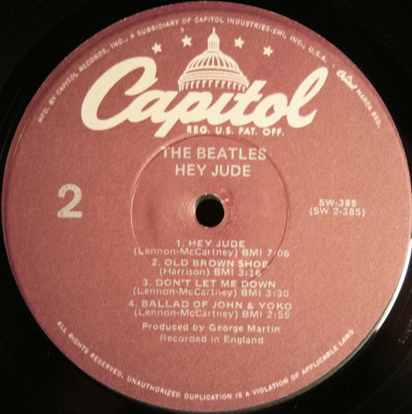 The Beatles : Hey Jude (LP, Comp, RE, Pur)