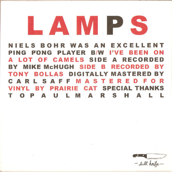 Lamps : Niels Bohr Was An Excellent Ping Pong Player (7", Single, Ltd)