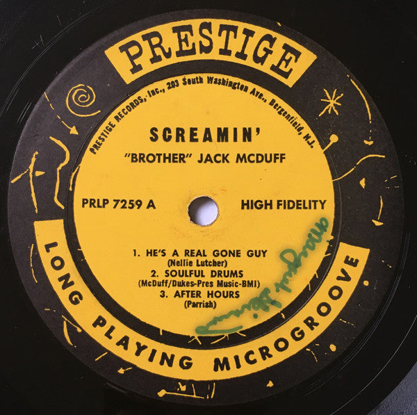 Brother Jack McDuff : Screamin' (LP, Album, Mono)