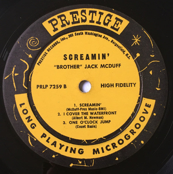Brother Jack McDuff : Screamin' (LP, Album, Mono)