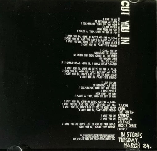 Jerry Cantrell : Cut You In (CD, Single, Promo)