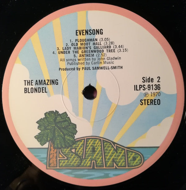 Amazing Blondel : Evensong (LP, Album, Gat)