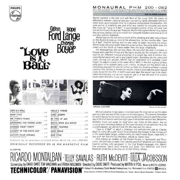 Michel Legrand : Love Is A Ball (LP, Mono)