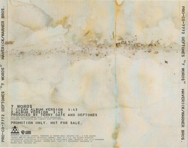 Deftones : 7 Words (CD, Single, Promo)