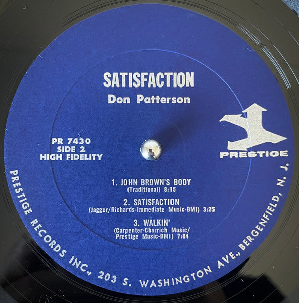 Don Patterson : Satisfaction! (LP, Album, Mono)