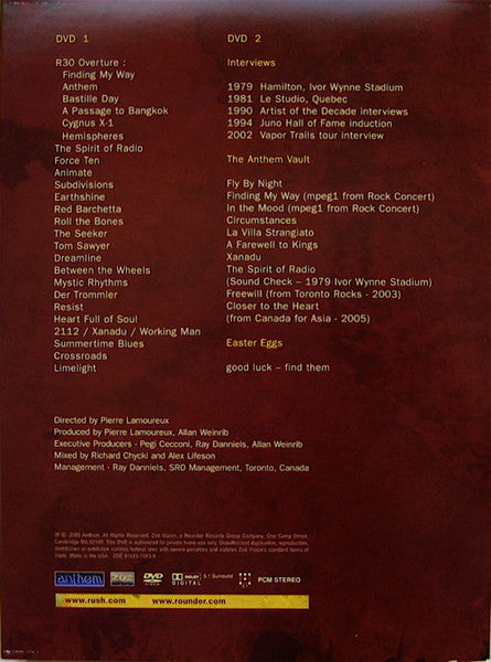 Rush : R30 - 30th Anniversary World Tour (2xDVD-V + 2xCD, Album + RE)