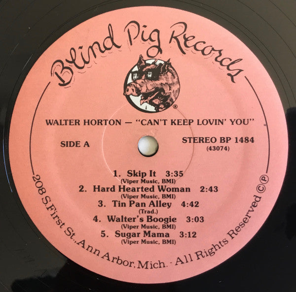 Walter Horton : Can't Keep Lovin' You (LP, Album)