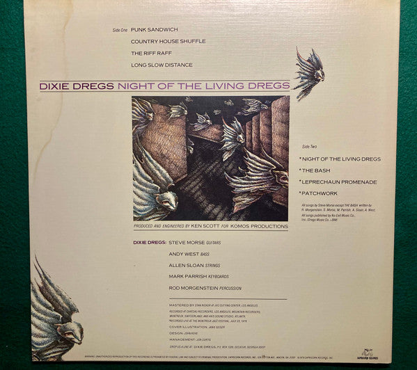 Dixie Dregs : Night Of The Living Dregs (LP, Album, Pit)
