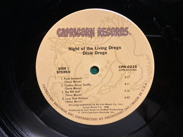 Dixie Dregs : Night Of The Living Dregs (LP, Album, Pit)