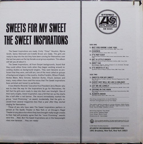 The Sweet Inspirations : Sweets For My Sweet (LP, Album, MO )