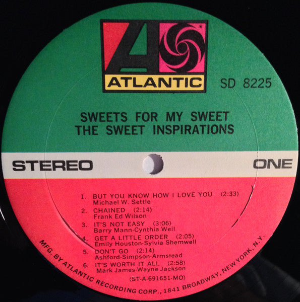 The Sweet Inspirations : Sweets For My Sweet (LP, Album, MO )