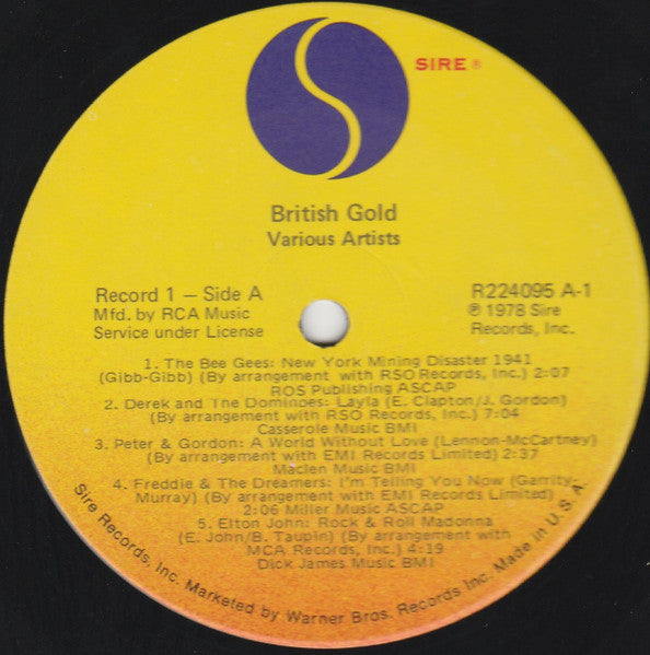 Various : British Gold (2xLP, Comp, Club)