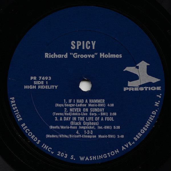 Richard "Groove" Holmes : Spicy (LP, Album, Mono)