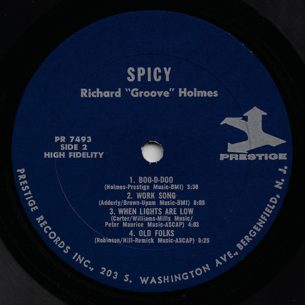 Richard "Groove" Holmes : Spicy (LP, Album, Mono)