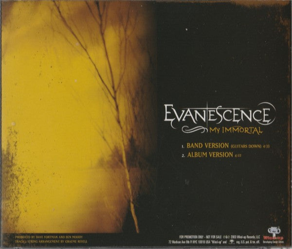 Evanescence : My Immortal (CD, Single, Promo)