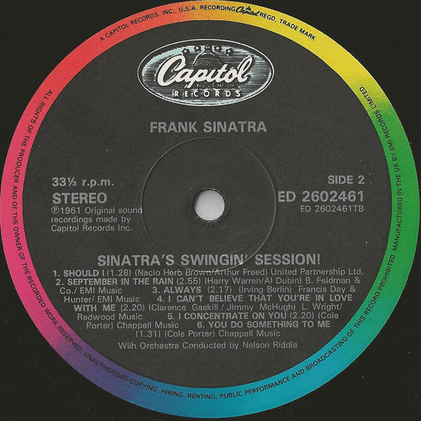 Frank Sinatra : Sinatra's Swingin' Session! (LP, RE, RM)