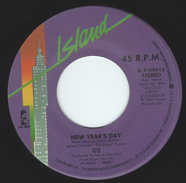 U2 : New Year's Day (7", Single)