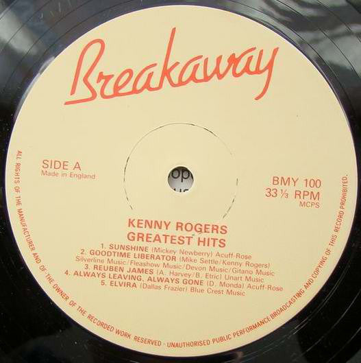 Kenny Rogers : Greatest Hits (LP, Comp)