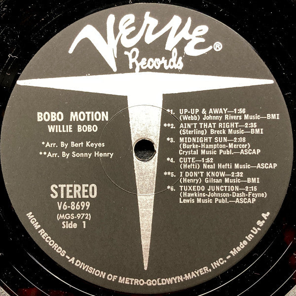 Willie Bobo : Bobo Motion (LP, Album)