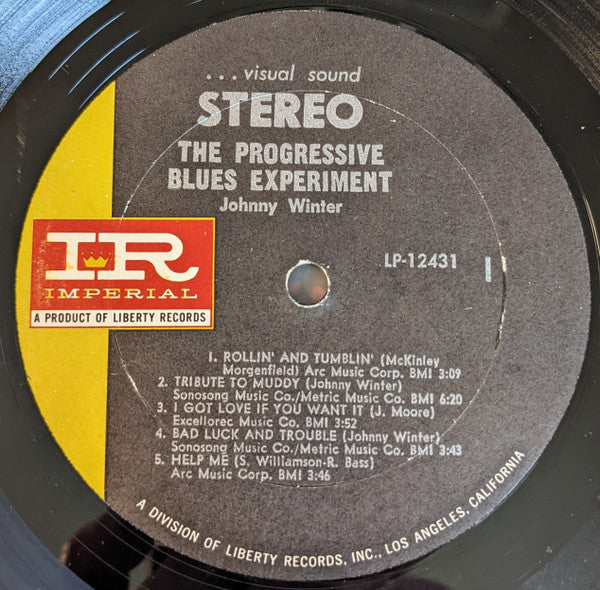 Johnny Winter : The Progressive Blues Experiment (LP, Album, Abb)