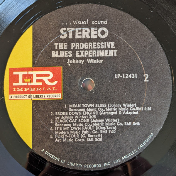 Johnny Winter : The Progressive Blues Experiment (LP, Album, Abb)