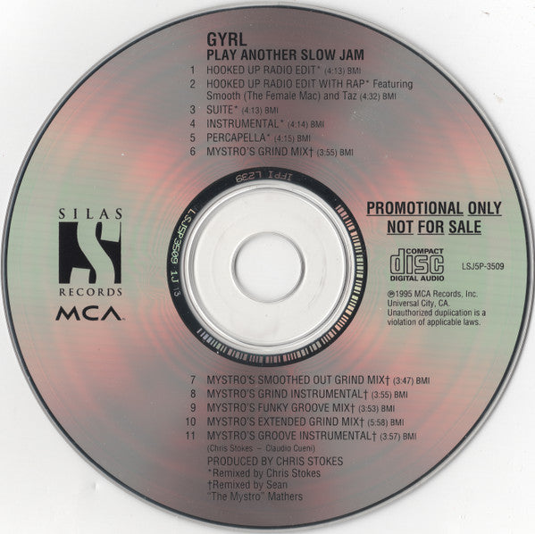 Gyrl : Play Another Slow Jam (CD, Single, Promo)