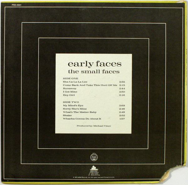 Small Faces : Early Faces (LP, Comp)