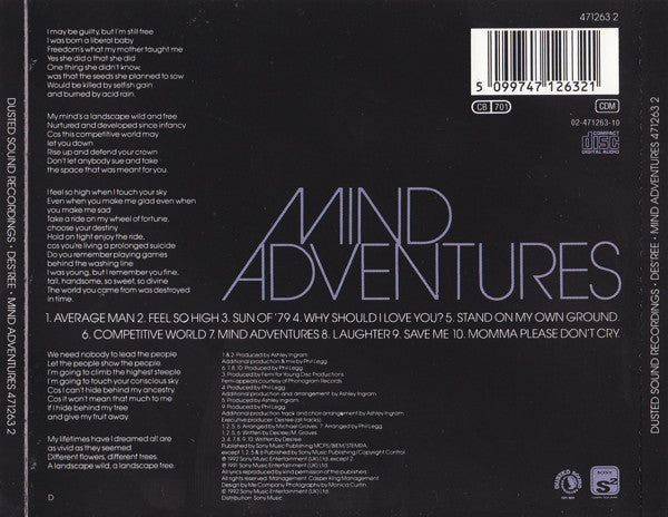 Des'ree : Mind Adventures (CD, Album)