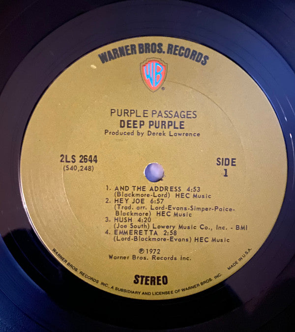 Deep Purple : Purple Passages (2xLP, Comp, Ter)