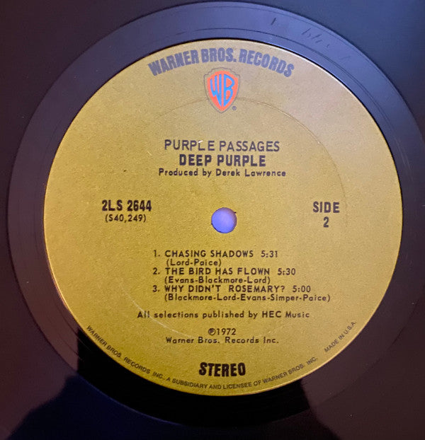 Deep Purple : Purple Passages (2xLP, Comp, Ter)