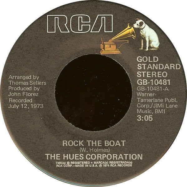 The Hues Corporation : Rock The Boat (7", Single, RE)