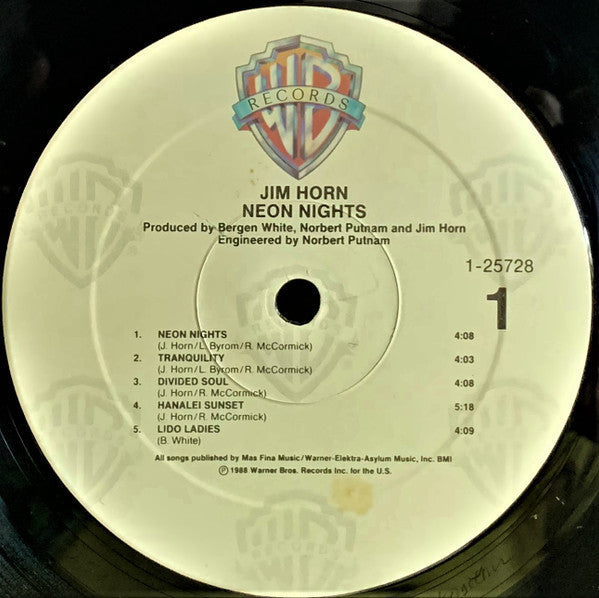 Jim Horn : Neon Nights (LP, Album, Spe)