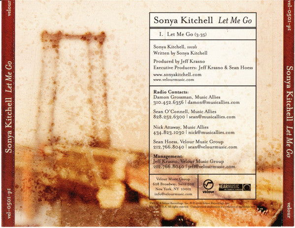 Sonya Kitchell : Let Me Go (CD, Single, Promo)