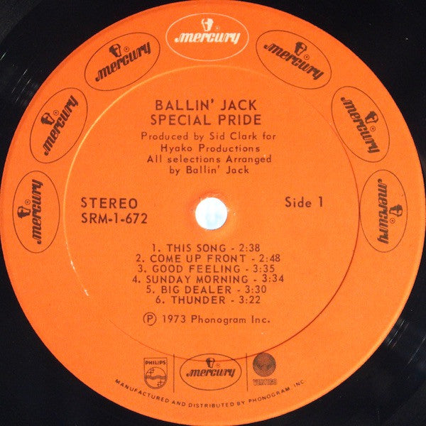 Ballin' Jack : Special Pride (LP, Album, PRC)
