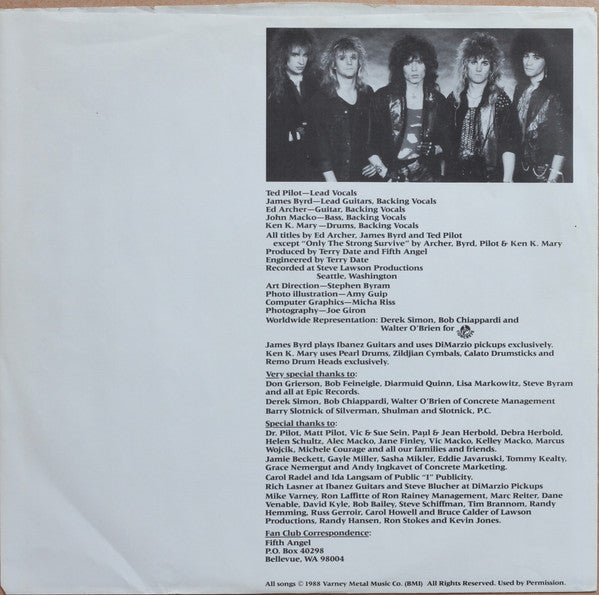 Fifth Angel : Fifth Angel (LP, Album, RE)