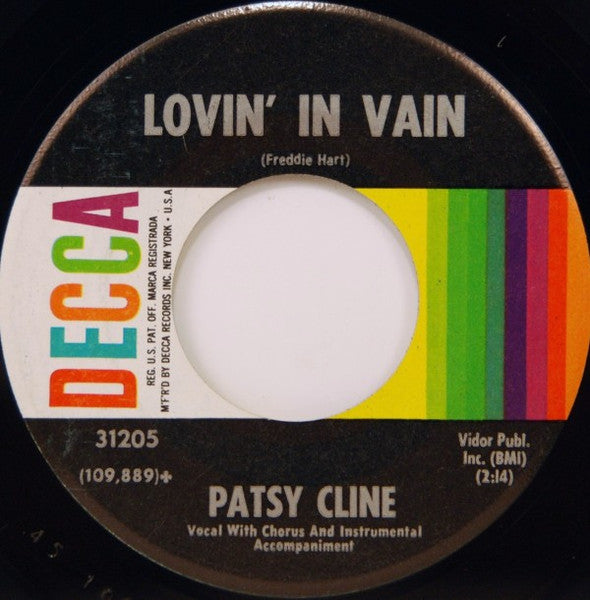 Patsy Cline : I Fall To Pieces (7", Single, Glo)