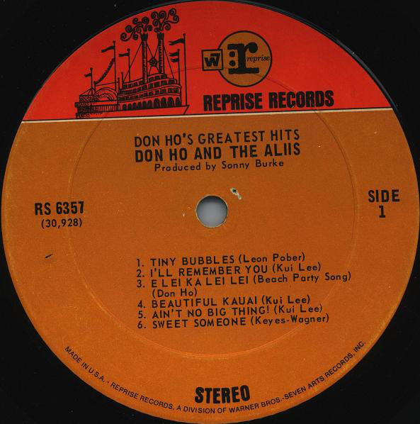 Don Ho And The Aliis : Don Ho's Greatest Hits (LP, Comp)
