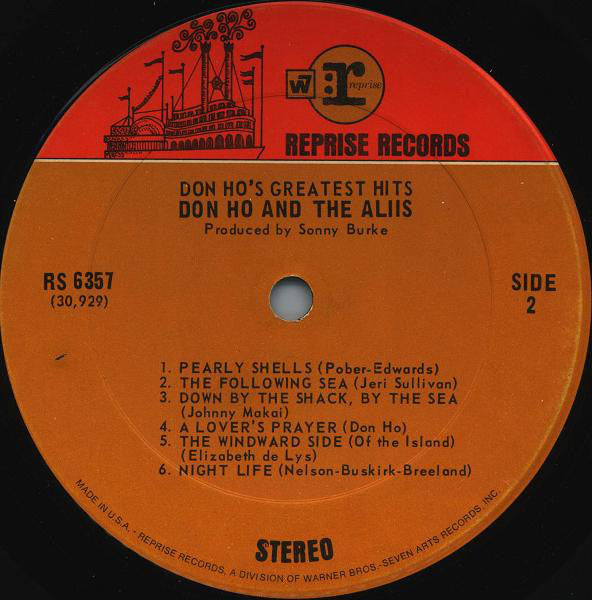 Don Ho And The Aliis : Don Ho's Greatest Hits (LP, Comp)