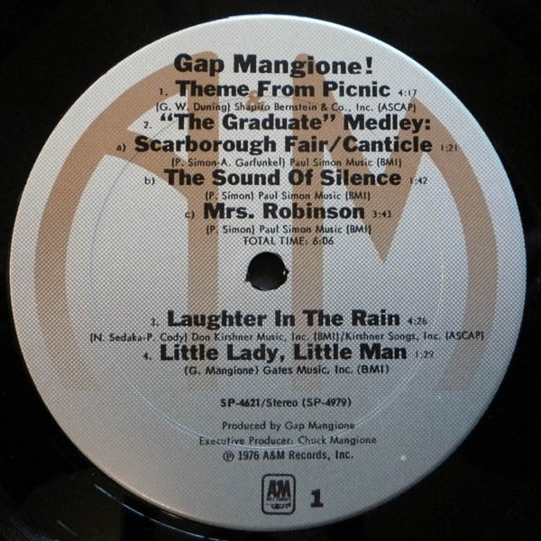 Gap Mangione : Gap Mangione ! (LP, Album)