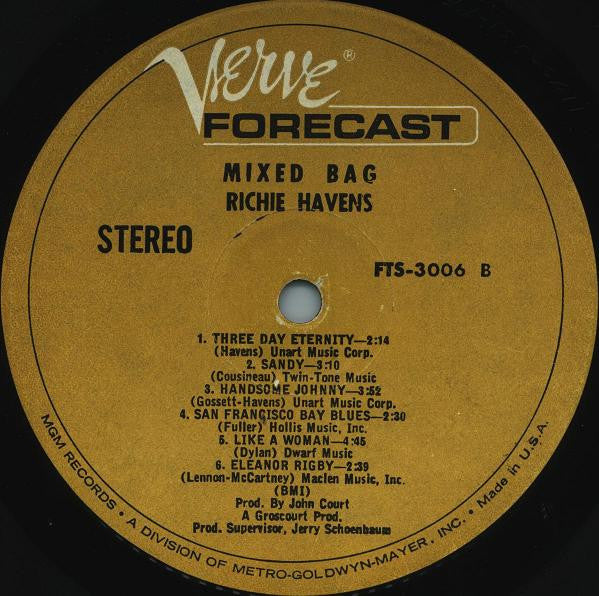 Richie Havens : Mixed Bag (LP, Album, RE, MGM)