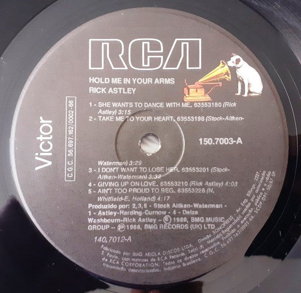 Rick Astley : Hold Me In Your Arms (LP, Album)